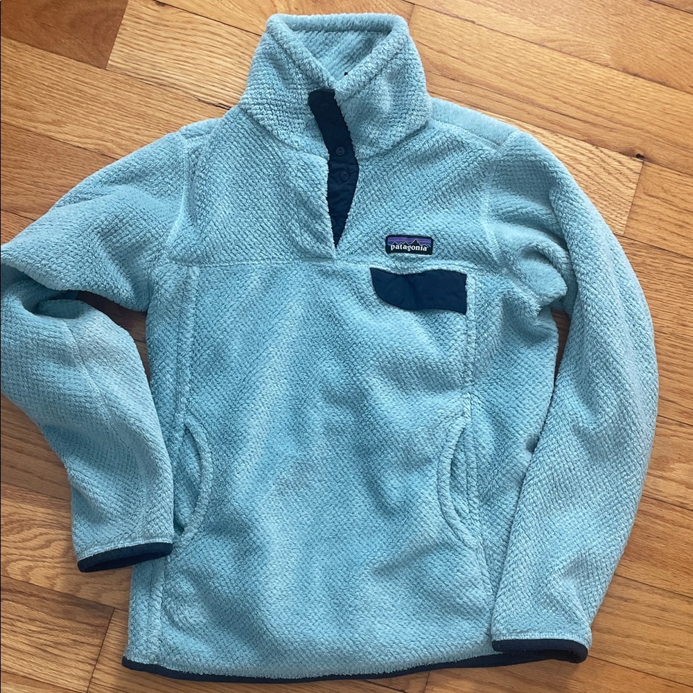 Patagonia Womens Light Blue XS Fleece Pullover